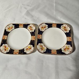 Vintage Woods & Sons Royal Castle Napoli Trinket Saucer Set Of 2